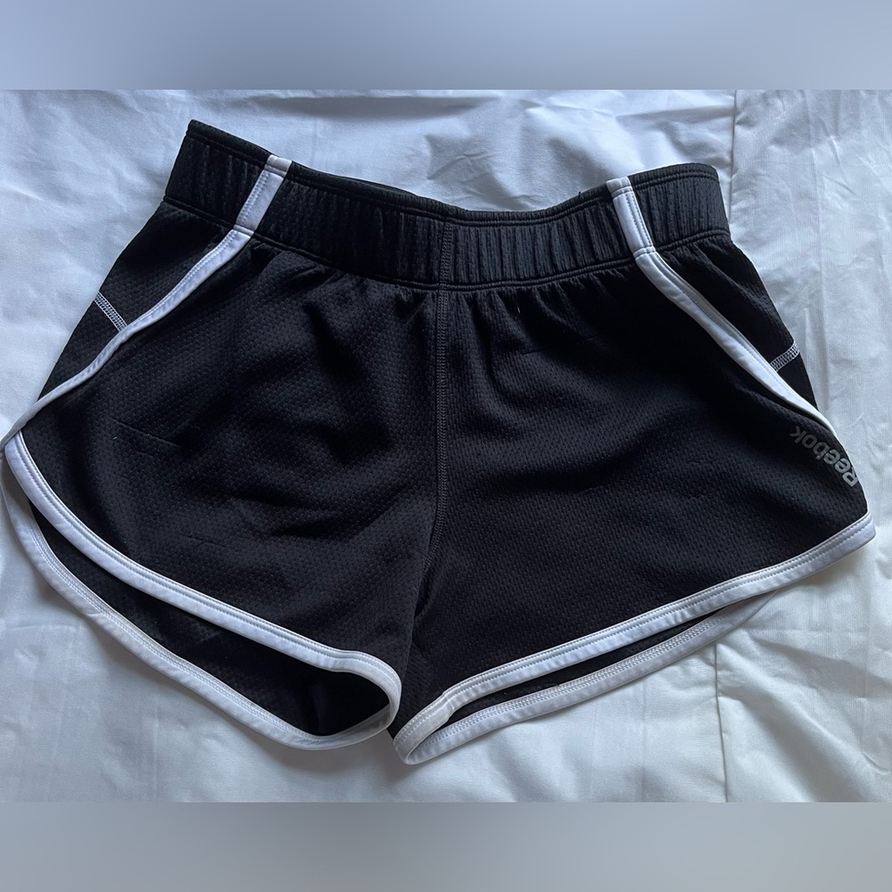 Reebok size XS shorts black with white trim